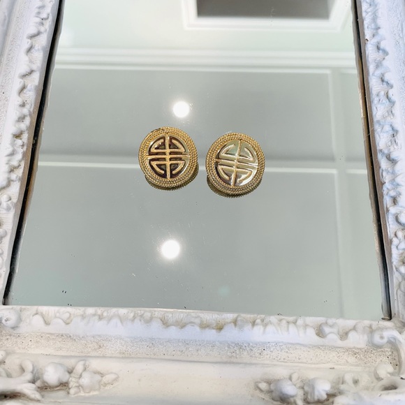 AUTHENTIC GIVENCHY VINTAGE Signed Logo Dress Earrings - Picture 5 of 11